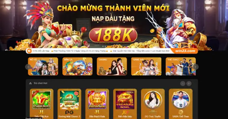 23Win5 Com – Cổng Game Nổ Hũ Đổi Thưởng Đỉnh Cao Với Nhiều Khuyến Mãi Hấp Dẫn