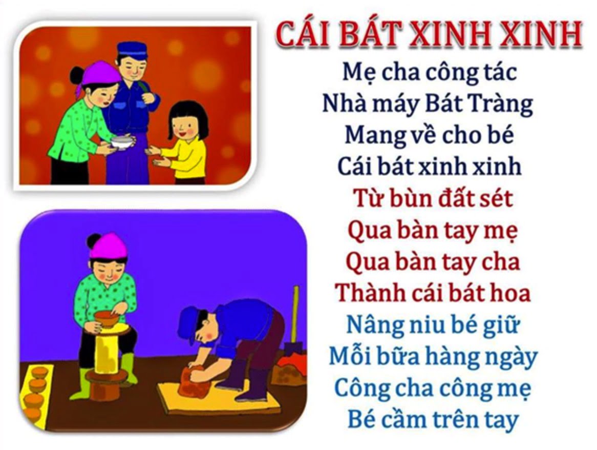 Thơ Cái Bát Nhà Trẻ: Giáo Dục Qua Những Câu Thơ Xinh Xắn