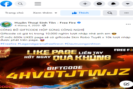 Nhận ngay giftcode Free Fire 2021 mới nhất, không giới hạn, chơi game cực phê!